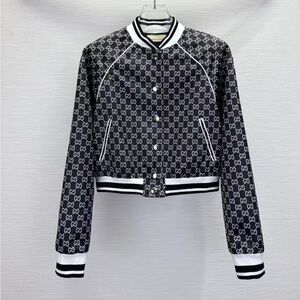 Gucci Black and White Women's Bomber Jacket